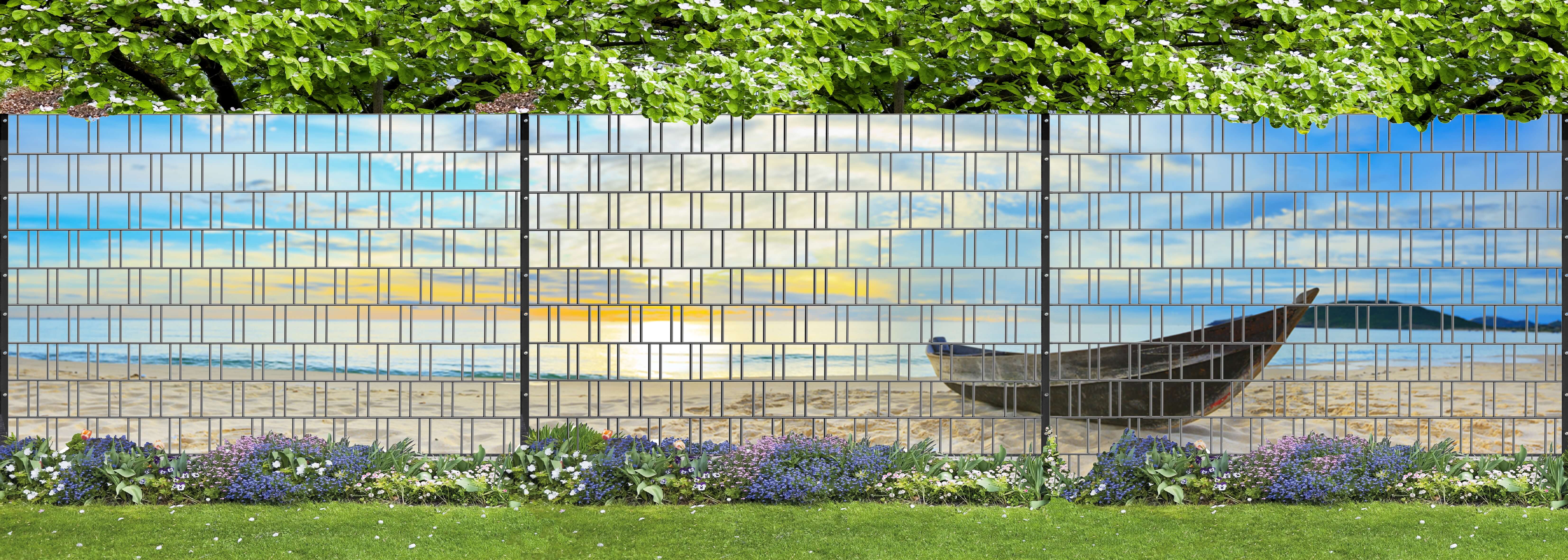 Robinson Panorama XXL – Dekorative Sichtschutzstreifen für Doppelstabmatten | Naturmotiv & langlebige Qualität Kunst, Mobiliar