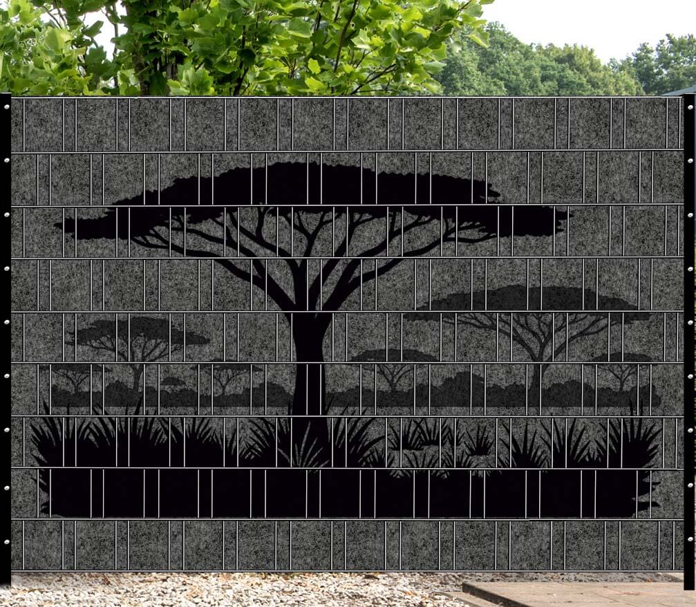 Zichtstrook Florenz Afrika met baobab silhouet