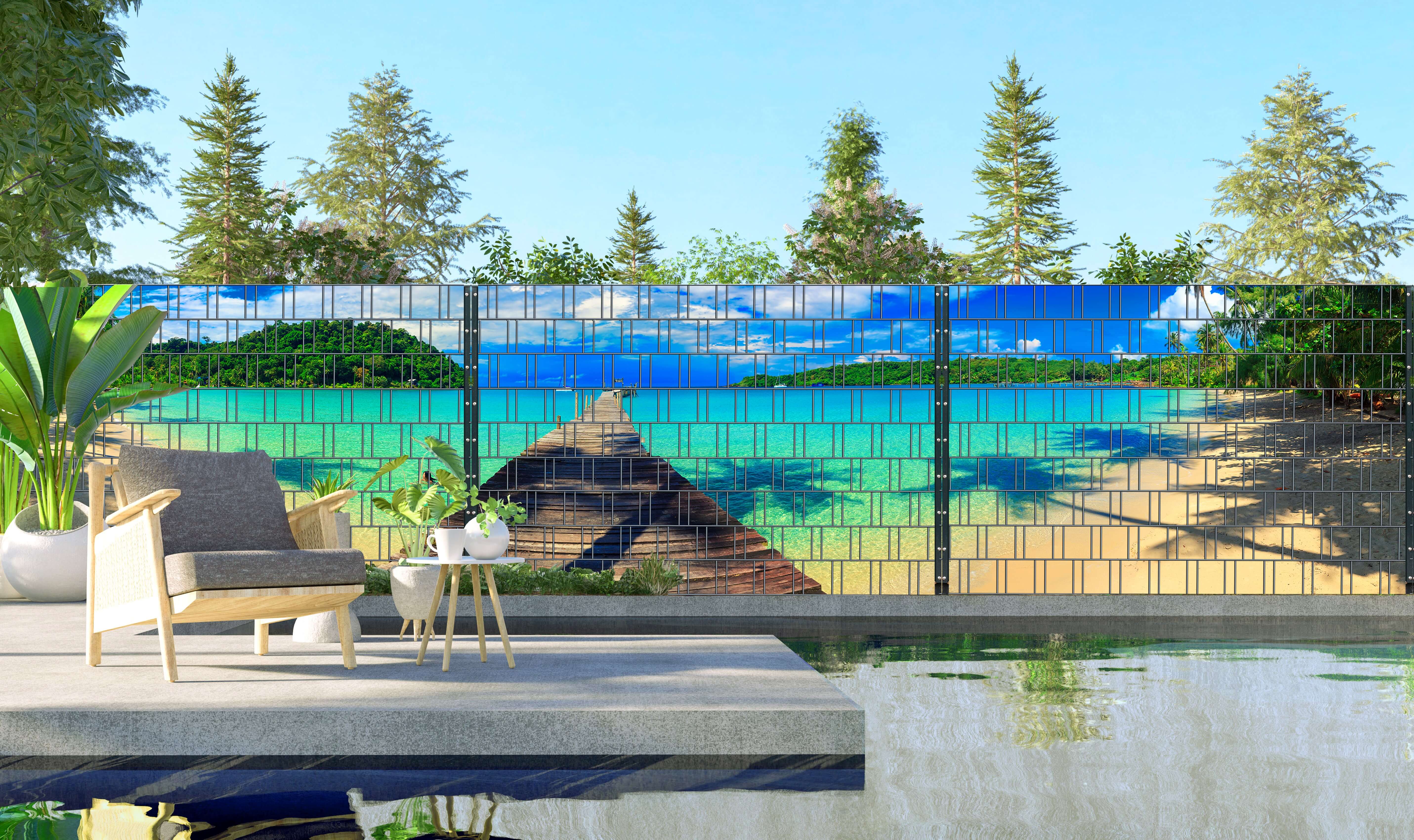 Hinterhof, Natur, Baum, Szenerie, Schwimmbad