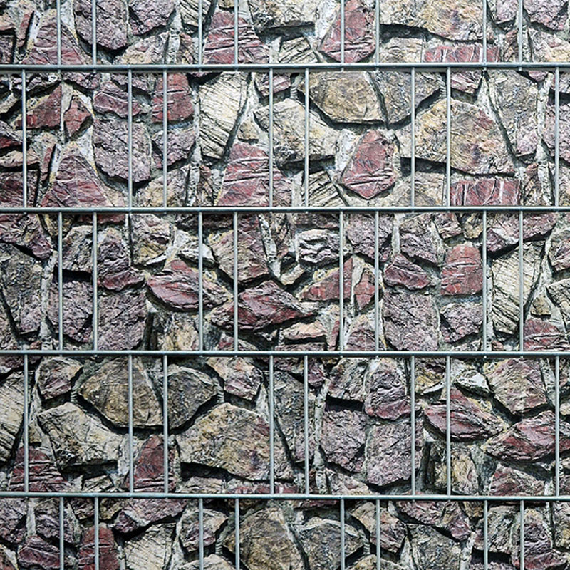 4260388390292_Naturstein_Bedruckter_Zaun_Sichtschutz_Streifen Naturstein - Bedruckter Sichtschutz Streifen Rolle Doppelstab Zaun