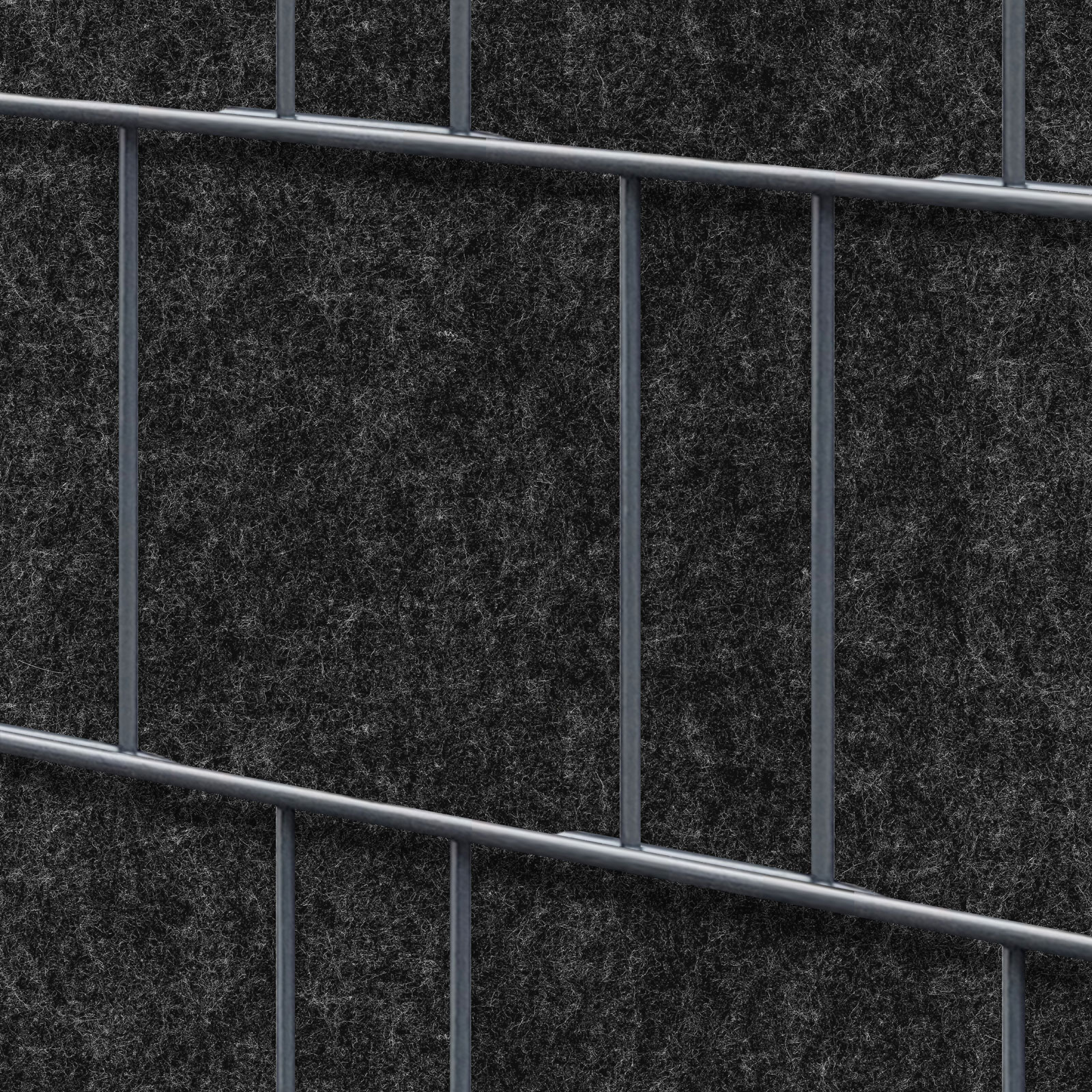 Uni-Milano-Gitter Milano (anthrazit) - Design Vlies Sichtschutz für Doppelstabmattenzaun