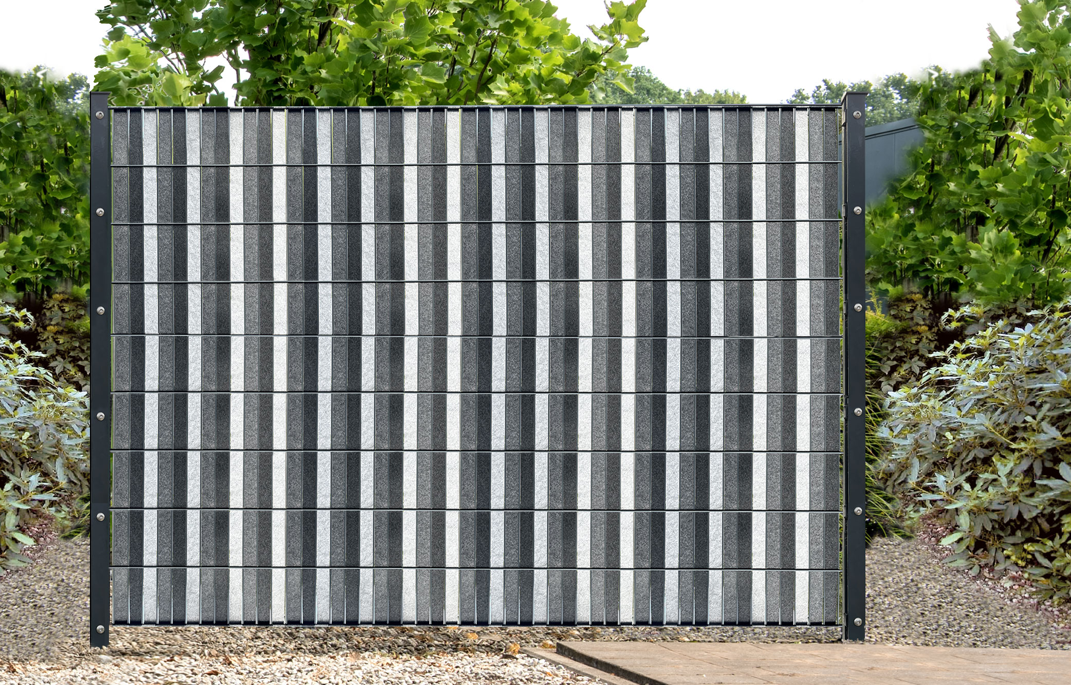 Vertikale Sichtschutzstreifen Mixed-upen, Hof