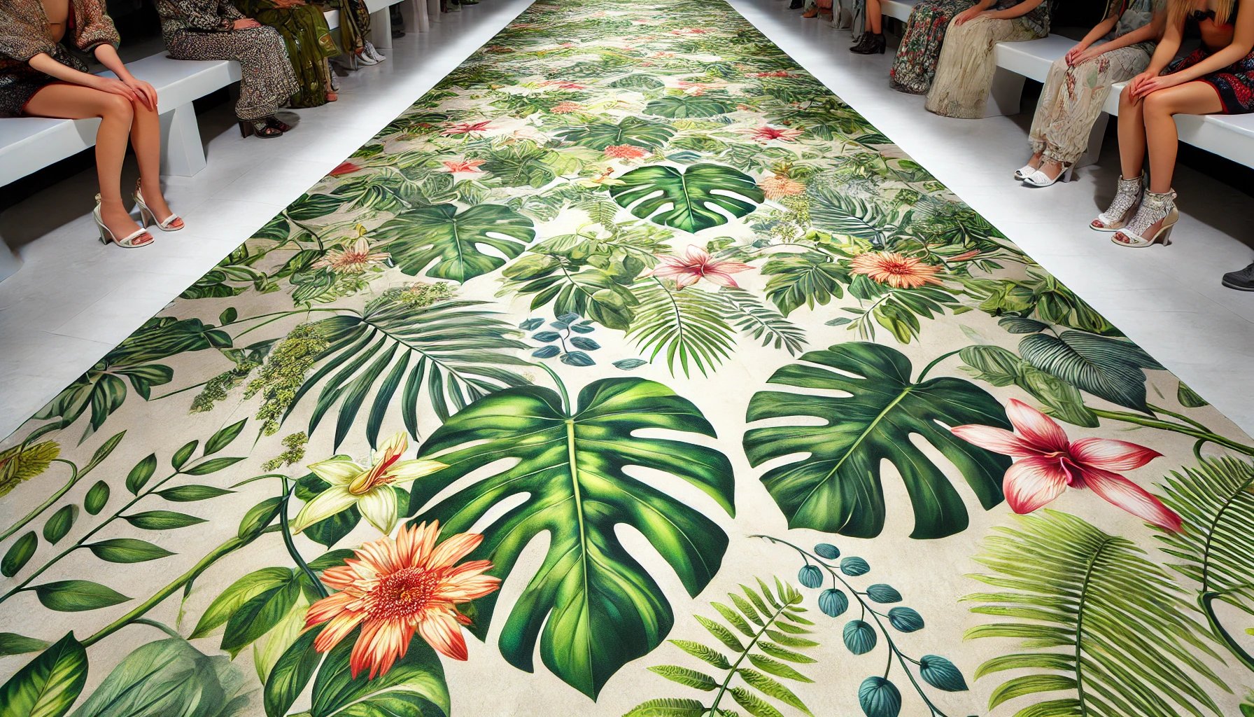 Einsatzbeispiel: bedruckter Laufstegboden mit Branding