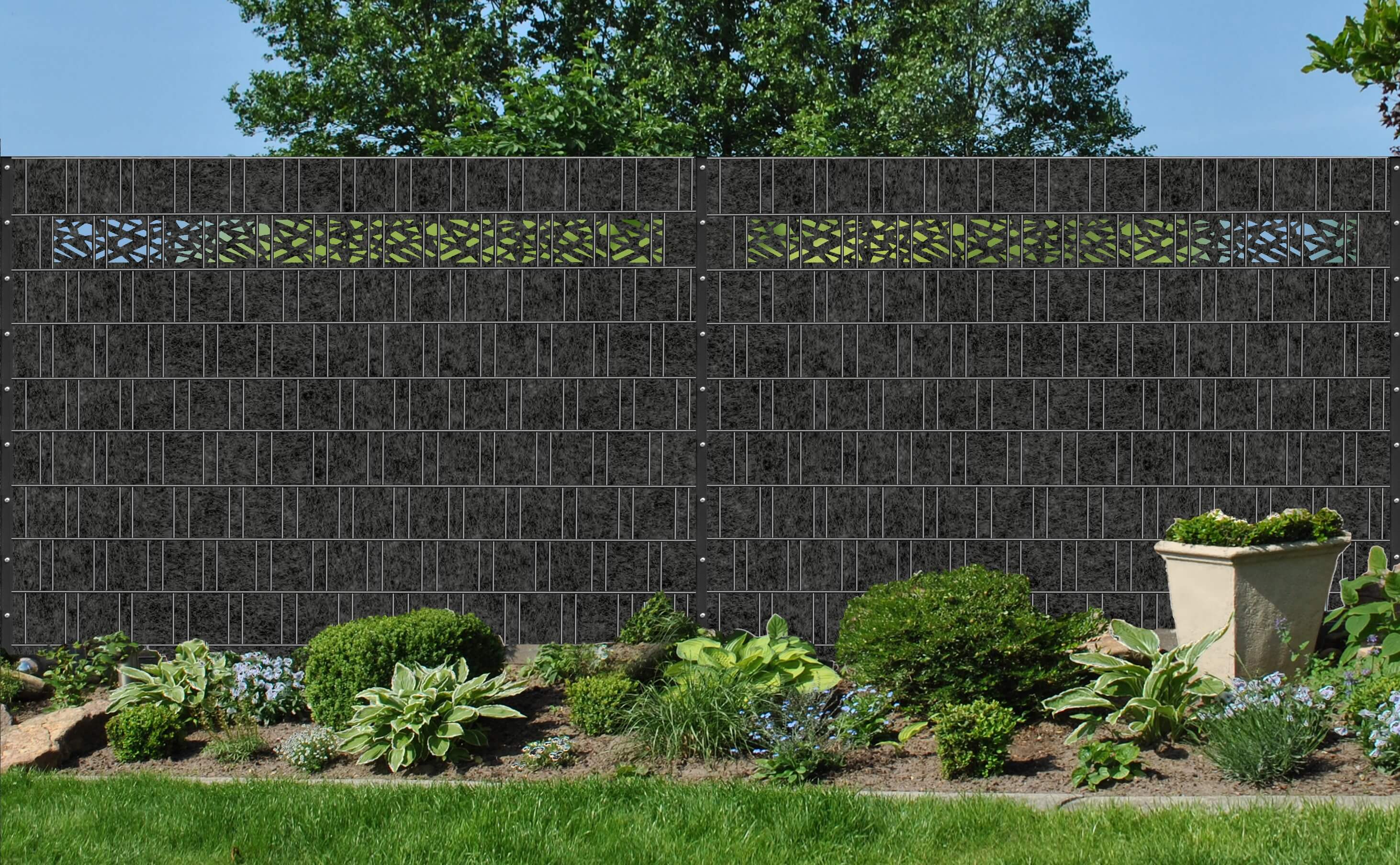 Hinterhof, Hof, Mauer, Topfpflanze, Garten