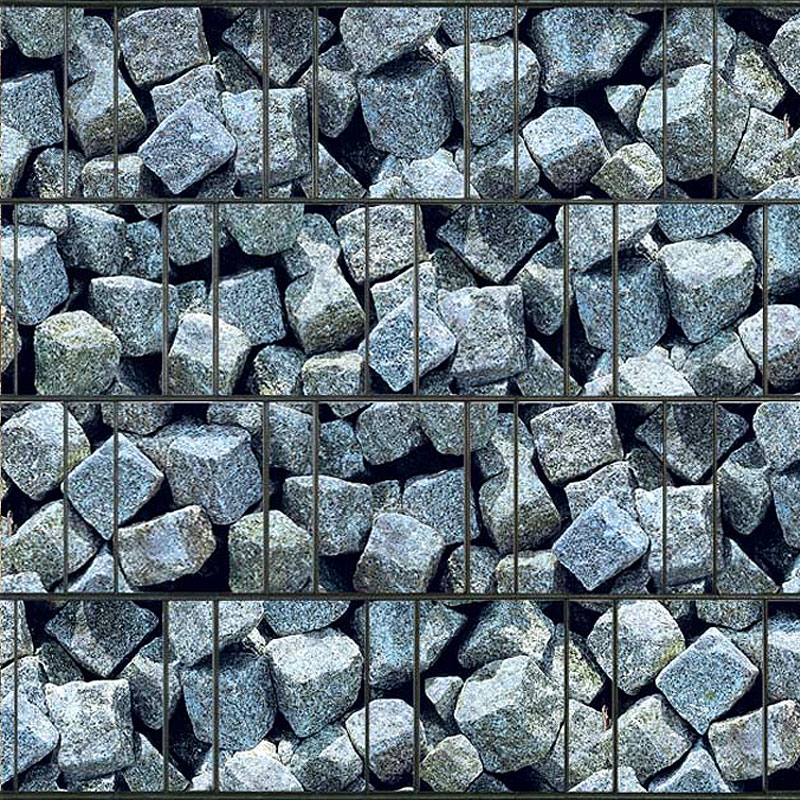 4260388390131_Granitwuerfel_Bedruckter_Zaun_Sichtschutz_Streifen Granitwürfel - Bedruckter Sichtschutz Streifen Rolle Doppelstab Zaun