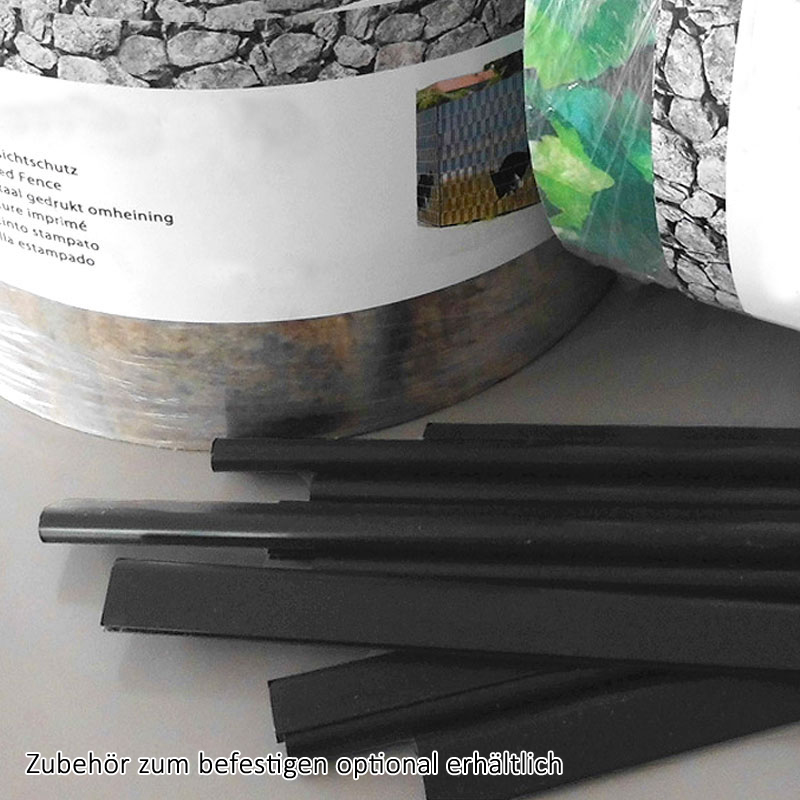 4260388390230_Klemmschiene_Bedruckter_Zaun_Sichtschutz_Streifen Wangerooge - Bedruckter Sichtschutz Streifen Rolle Doppelstab Zaun
