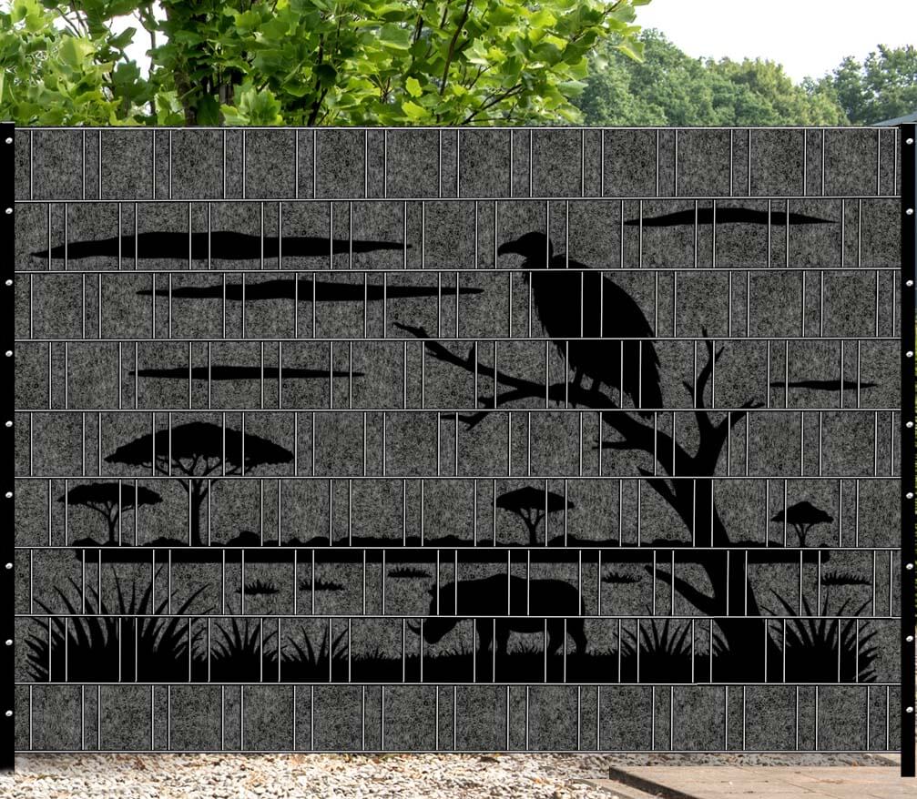 Privacystrip Florenz Afrika gier motief van Zaundruck