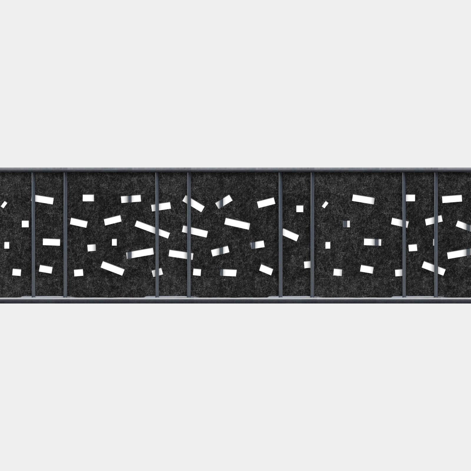 Milano Criss Cross Einzelstreifen Laser - Sichtschutzstreifen Stahlmattenzaun