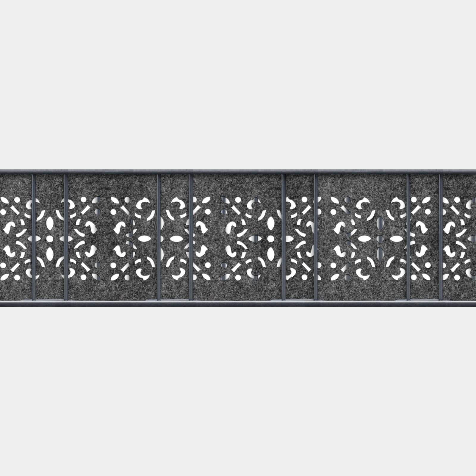 Florenz Ornament Einzelstreifen Laser - Wind- und Sichtschutz