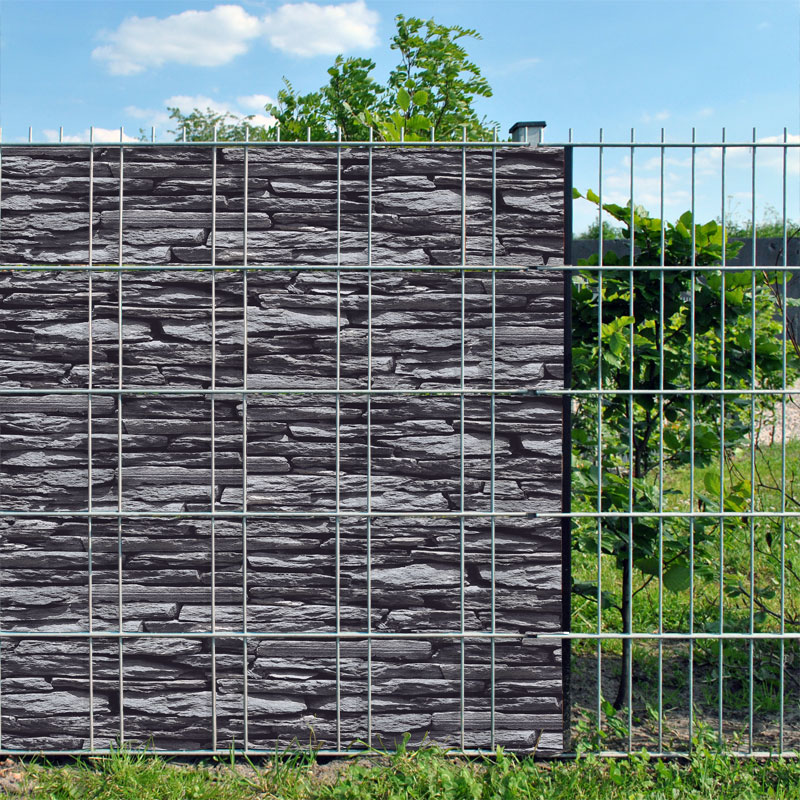 4260388390353_Schiefer_Bedruckter_Zaun_Sichtschutz_Streifen_2 Schiefer - Bedruckter Sichtschutz - Individuelle Zaunfolie PES