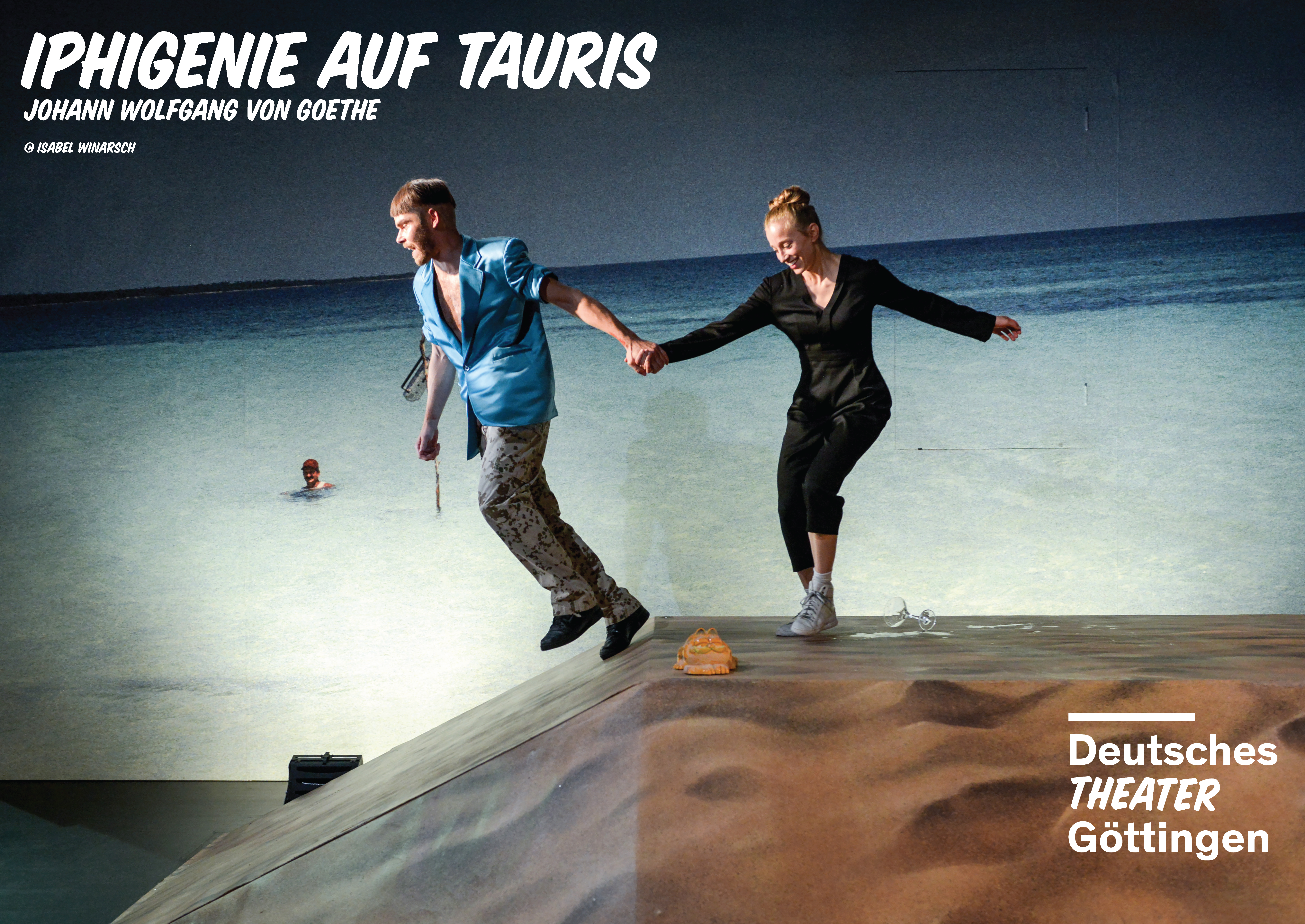 Theaterbühne mit individuell bedruckter Wand