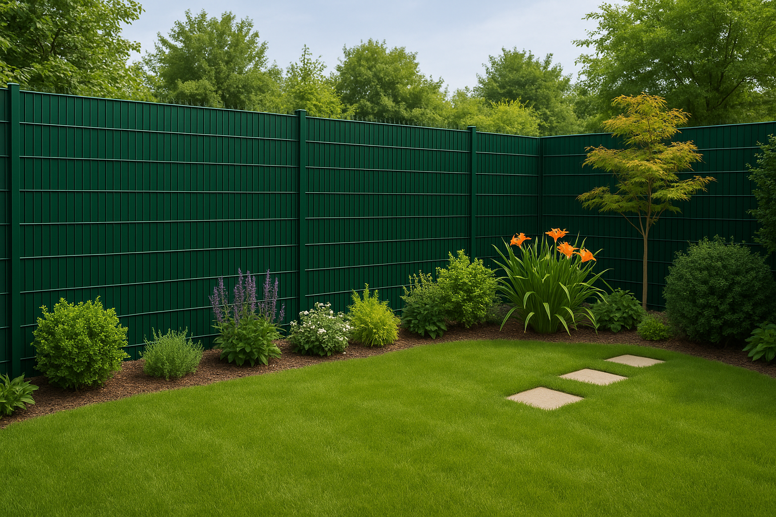 Hinterhof, Hof, Gras, Rasen, Garten