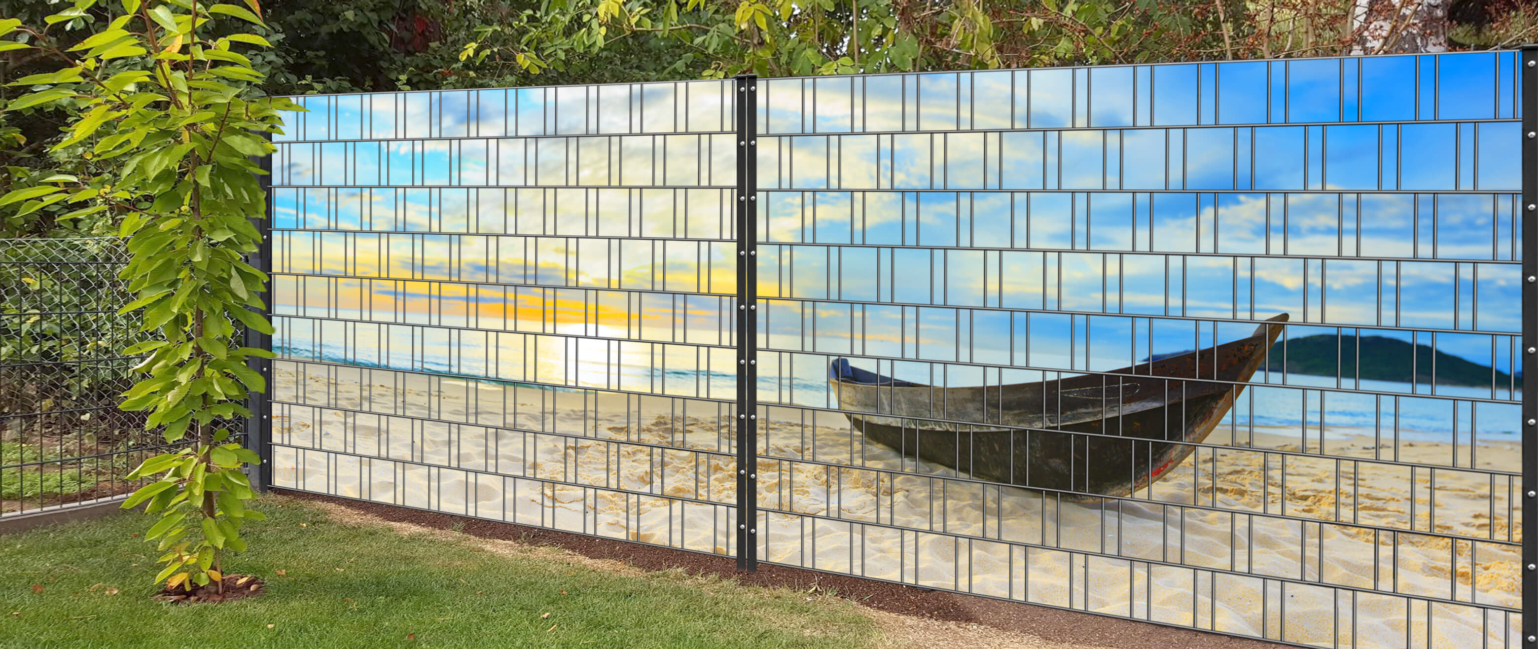 ChatGPT:  Robinson Panorama XL – die PVC-freie Sichtschutzmatte für den Doppelstabmattenzaun.