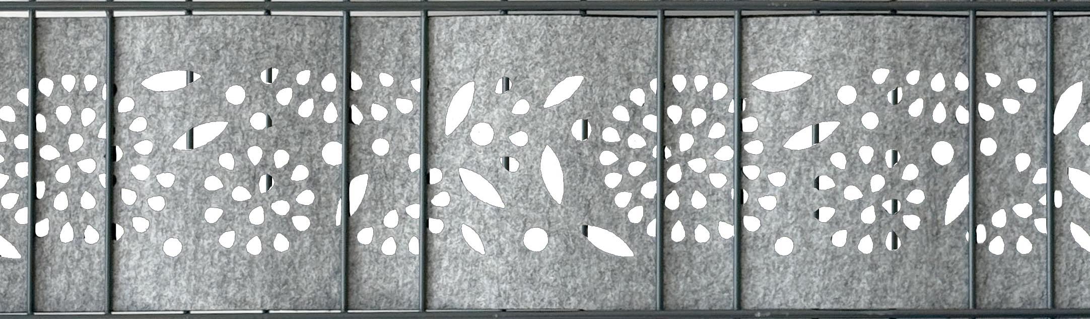 Venezia Flower Einzelstreifen Laser - Sichtschutzstreifen