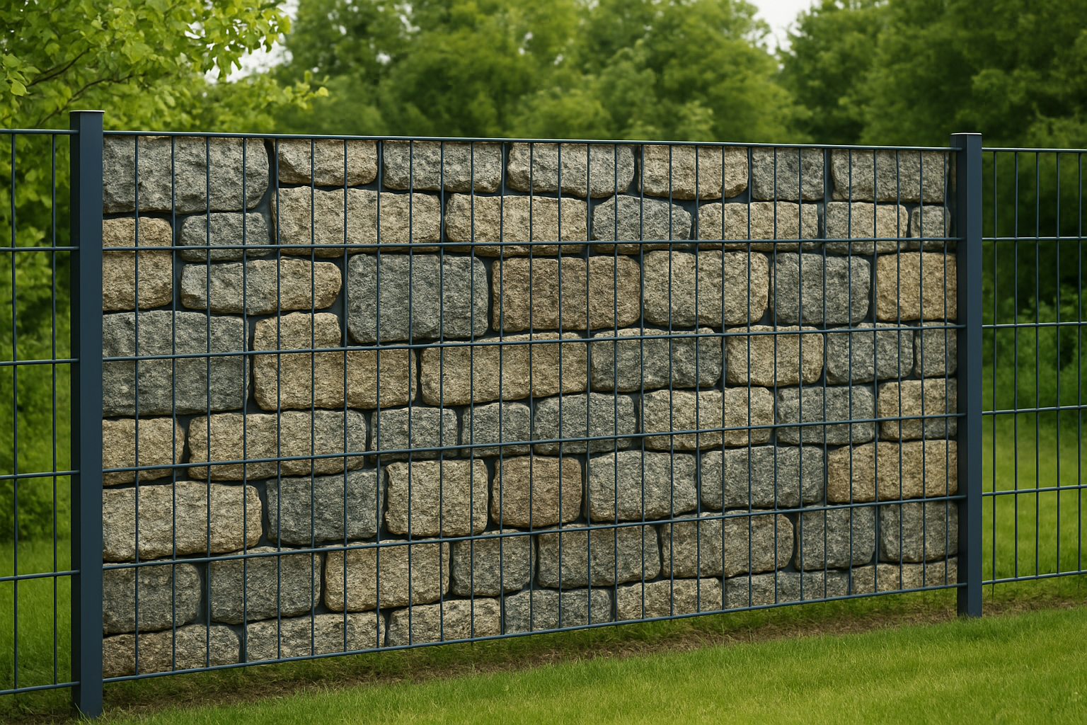 Gabionen – der exklusive Gartenzaun Architektur, Gebäude, Mauer, Tor