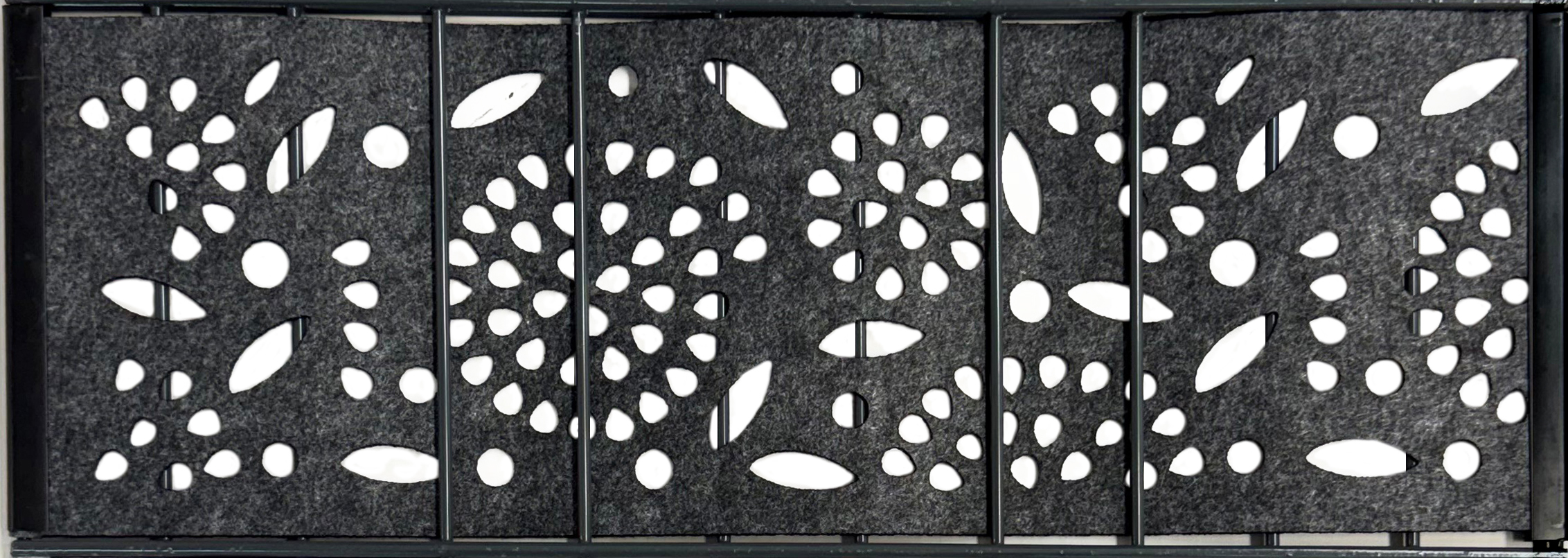 Florenz Flower Einzelstreifen Laser - Gartenzaun Sichtschutz