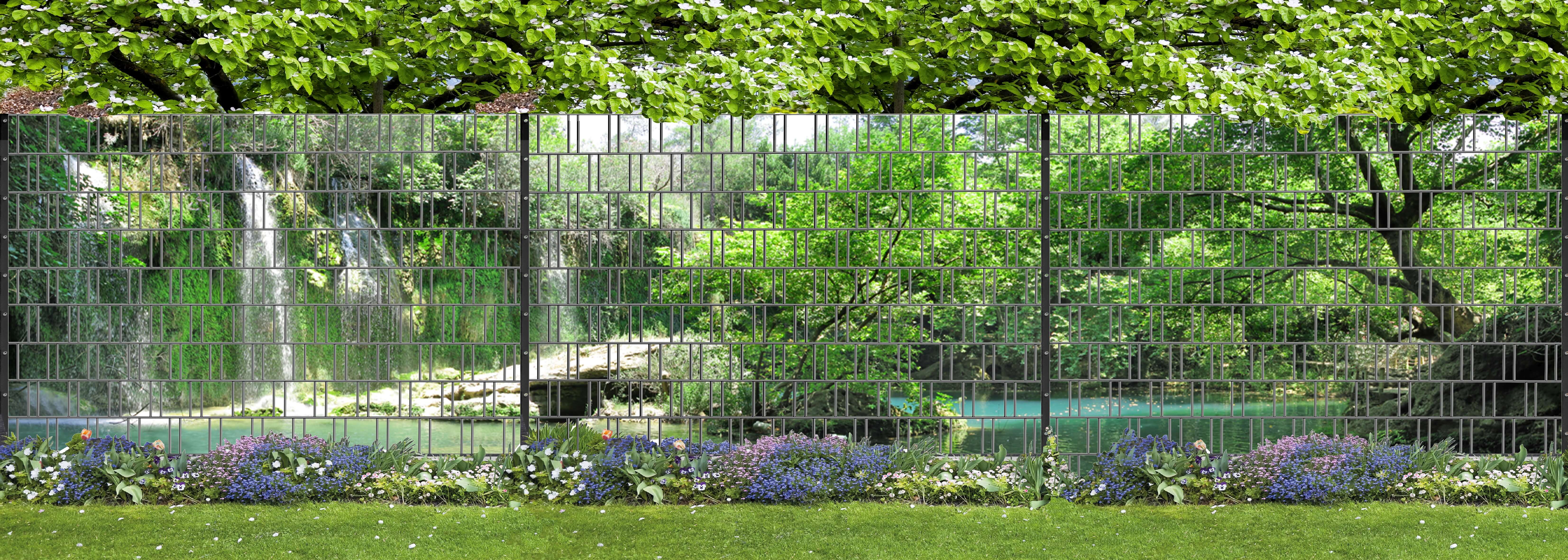 Zaundruck Sichtschutzstreifen Wiese Panorama XL 180 Cm – Moderner Sichtschutz Aus Deutschland