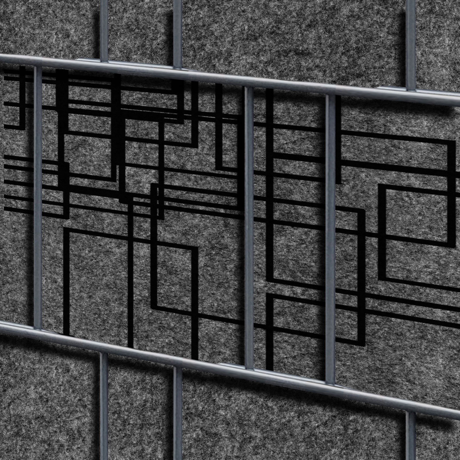 Florenz Zaun Sichtschutz Streifen 3D Gitterstabmatten