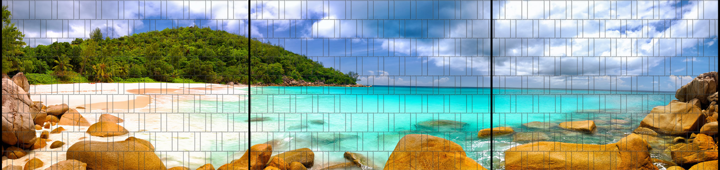 Klemmen Ozean Panorama XL bedruckte Sichtschutzstreifen für Zaun inkl 