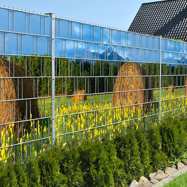 Heuballen - Bedruckter Sichtschutz Streifen Zaun